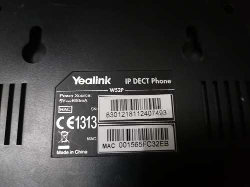 Wireless DECT Phone W52P + Base + Yealink W52P