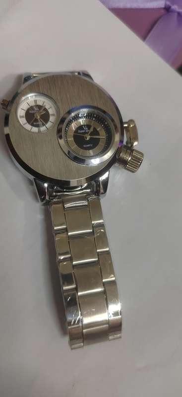 Double Face Fashion Mens Stainless Steel Watches Luxury Quartz