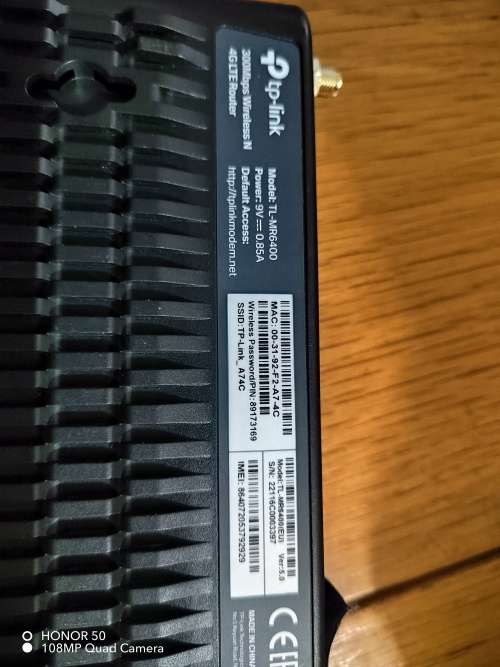 TP-LINK TL-MR6400 4G LTe router - It take a sim card