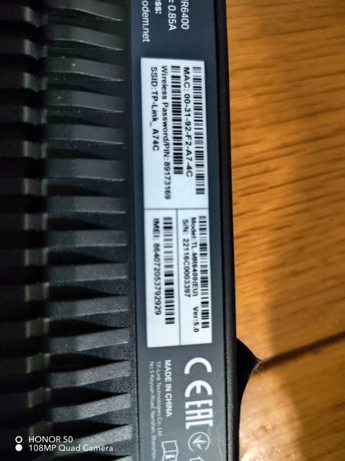 TP-LINK TL-MR6400 4G LTe router - It take a sim card