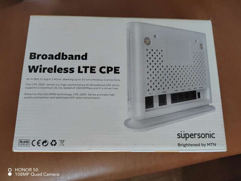 CPE 2000 4G Router (It take a SIM CARD)