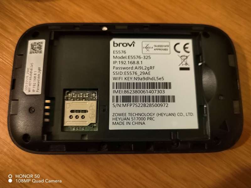 Huawei Brovi Mobile Wifi E5576 4G LTE Router