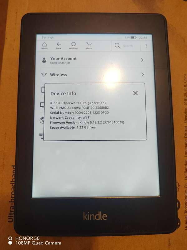 Amazon Kindle Paperwhite 6th Generation 6inch