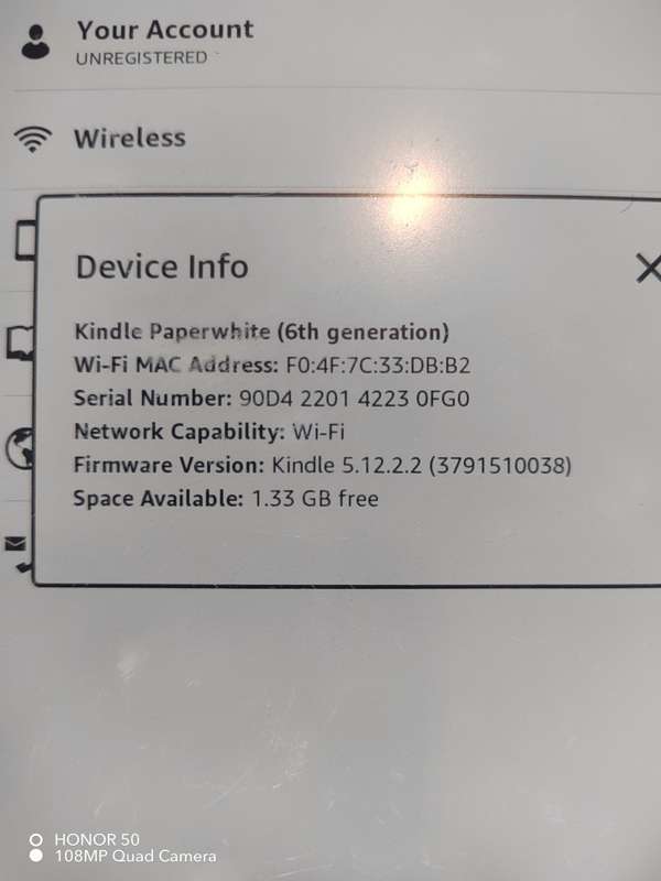 Amazon Kindle Paperwhite 6th Generation 6inch