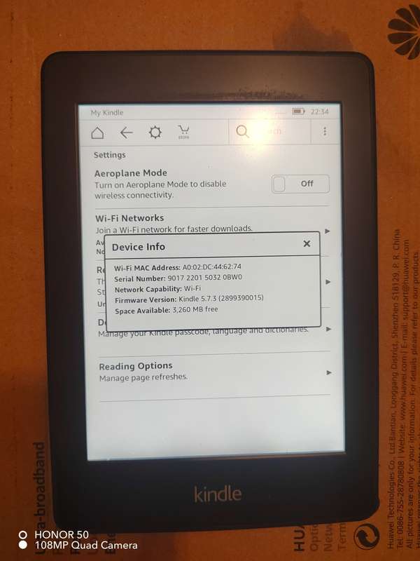Amazon Kindle Paperwhite 6th Generation 6inch