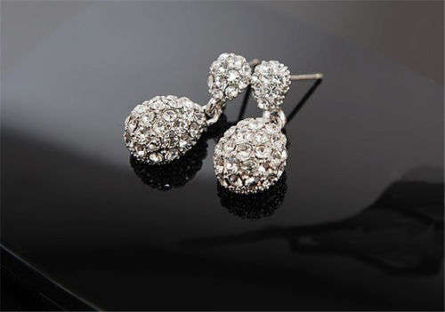Elegant Drops Crystal Rhinestone Ear Stud Earrings