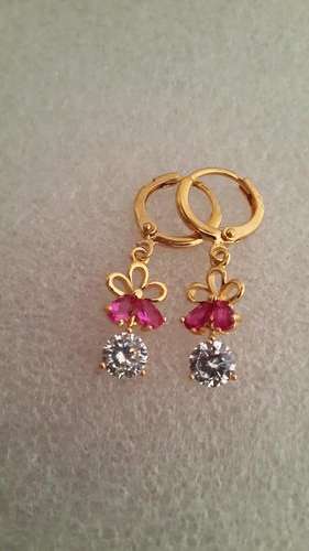 9K Yellow Gold Filled Openwork Huggie Hoop Earrings