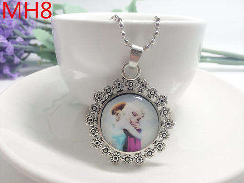 NEW Frozen Flower Alloy Jewelry Glass Dome Pendant Necklace
