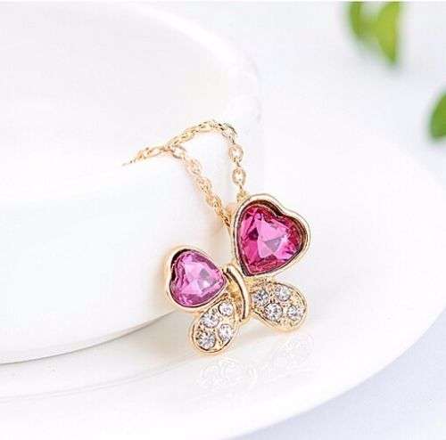 9K Yellow Gold Filled & AAA CZ Necklace with Pendant