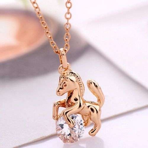 9K Rose Gold Filled AAA CZ Necklace & Pendant