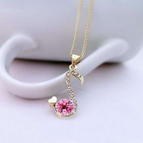 9K Rose Gold Filled AAA CZ Necklace & Pendant