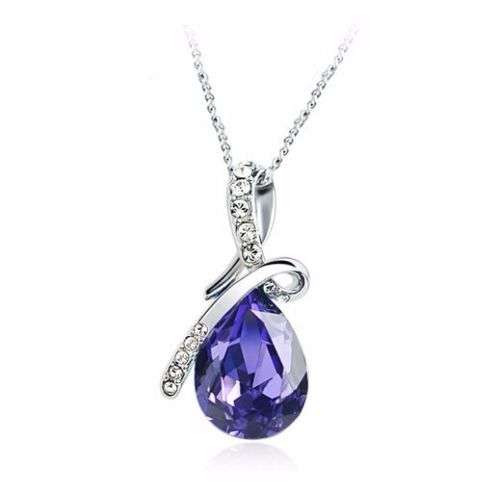 9K White Gold Filled CZ Necklace & Pendant