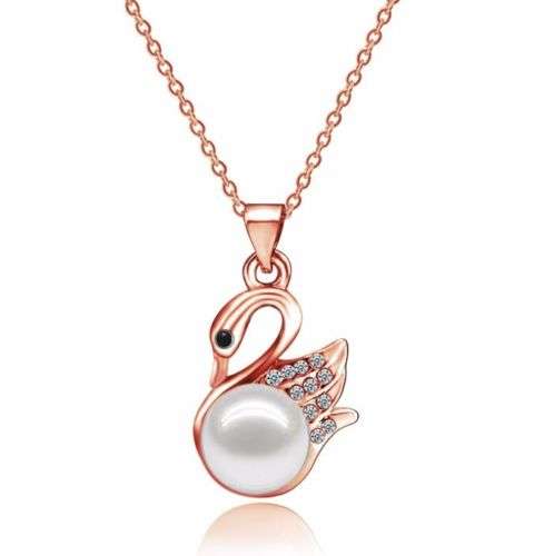 9K Rose Gold Filled with AAA CZ Necklace & Pendant