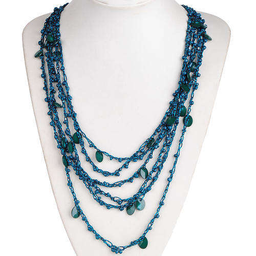 Bohemian multilayer necklace pendant long chain