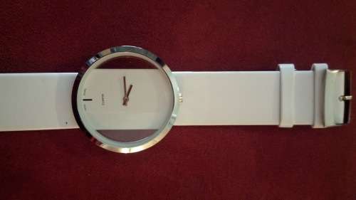 White and silver Quartz ladies watch