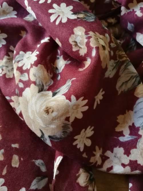 Burgundy colour floral Scarf