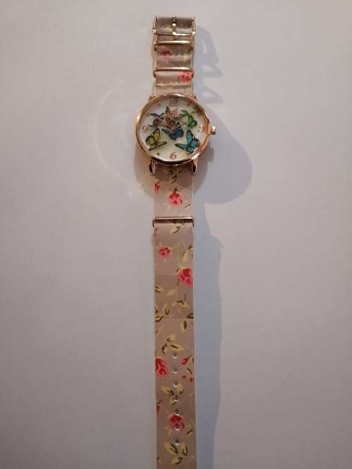 Butterflies and flowers ladies watch
