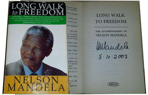 NELSON MANDELA AUTOGRAPH - Long Walk to Freedom Signed copy of book