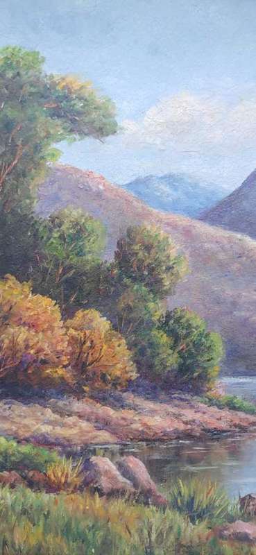 VINTAGE 1939 FRAMED OIL PAINTING BY N ALLEN