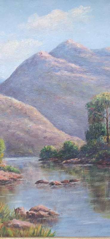 VINTAGE 1939 FRAMED OIL PAINTING BY N ALLEN