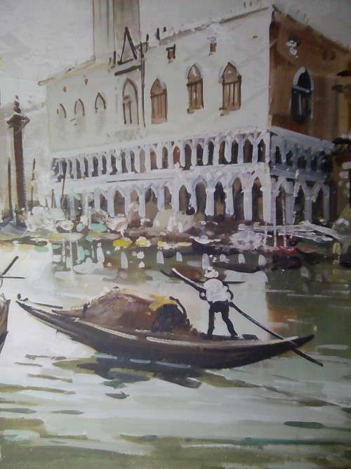 WOW!! MASSIVE!! A. AZNESE PAINTING IN VINTAGE GOLD FRAME
