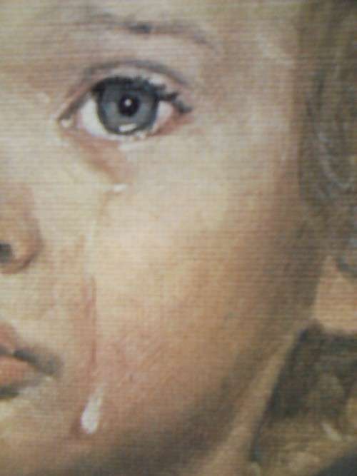 GIOVANNI BRAGOLIN!! CRYING GIRL, print on board.