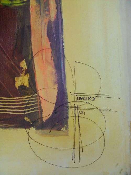 LARGE ORIGINAL NDABUKO NTULI PAINTING 96.5CM X 43.2CM
