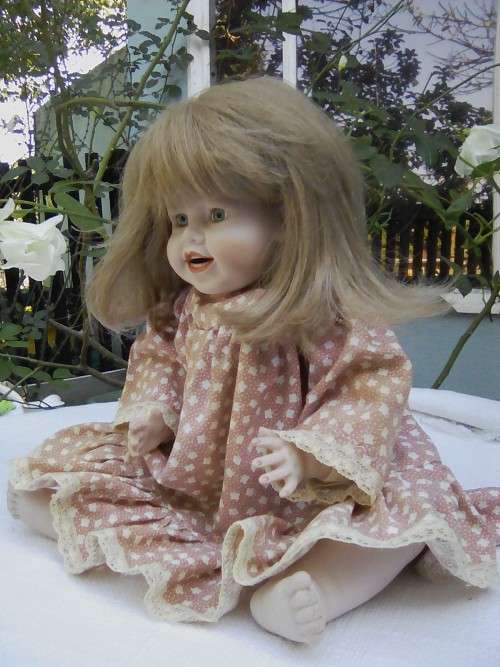 PORCELAIN DOLL, 38CM LONG