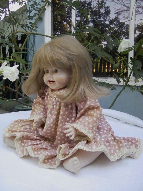 PORCELAIN DOLL, 38CM LONG