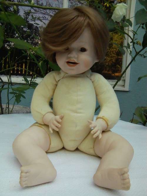 PORCELAIN DOLL, 38CM LONG