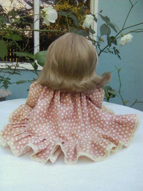 PORCELAIN DOLL, 38CM LONG