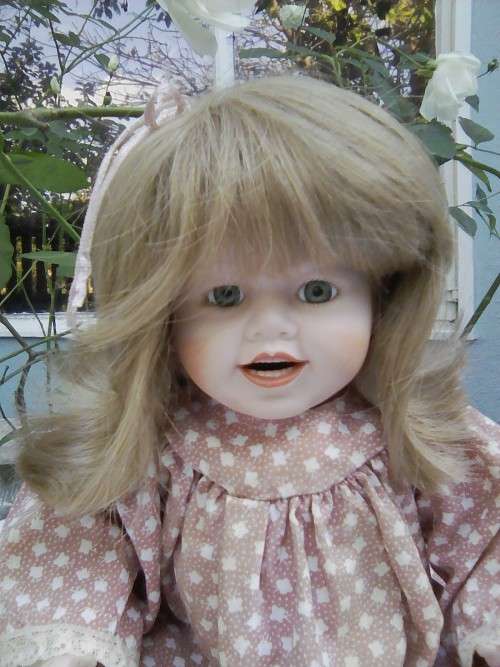 PORCELAIN DOLL, 38CM LONG