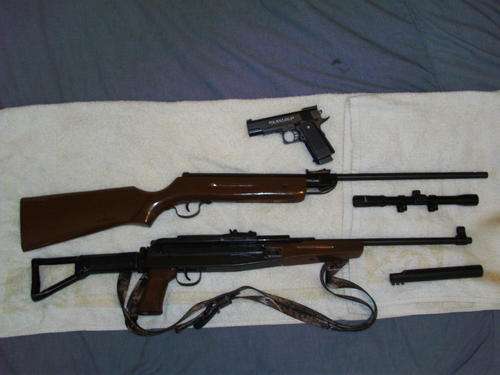 B5 Pellet Rifle + Break barrel rifle + Scope + Silencer + BB Gun (No reserve)