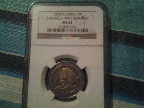 **MS62 Mandela birthday coin **Scarce - not a lot of people will own one.