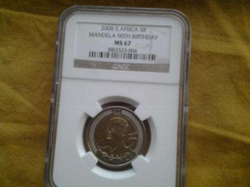 **MS67 Mandela birthday coin** Very high grade and popular -NGC graded.