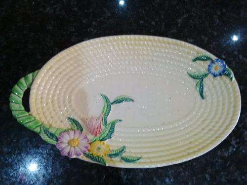 1940 carlton ware basket weave embossed flowers