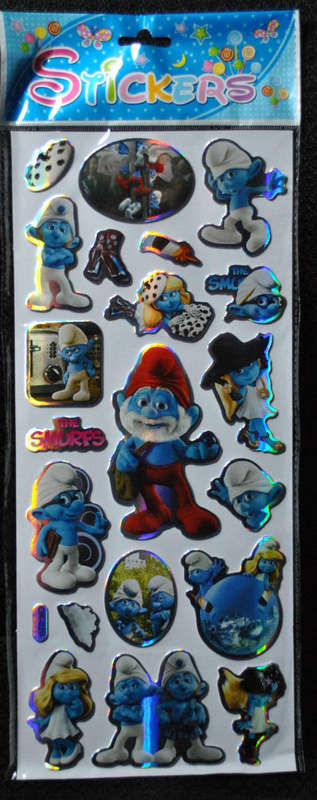 smurf puff stickers