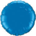 Sapphire blue plain round foil balloon