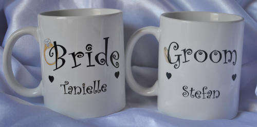 Bride and groom mug set (2pc)