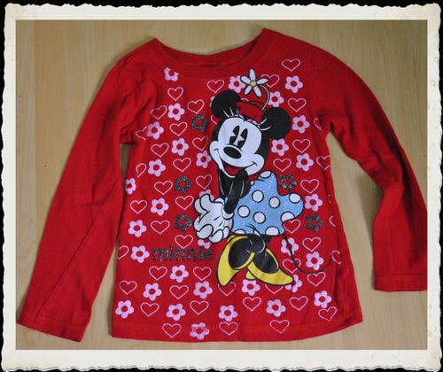 Girls long sleeve minnie mouse top 5-6y