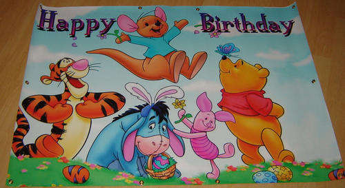 PVC Winnie the pooh party banner for sale