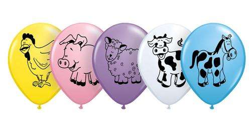 Farm animal latex balloon