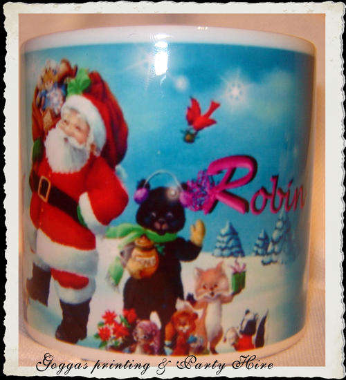 Kiddies plastic Christmas mug- personalized 165ml