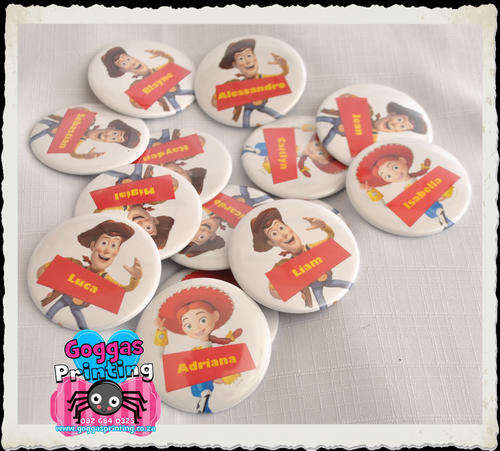 Button badges personalized- 5 pc- Toy story