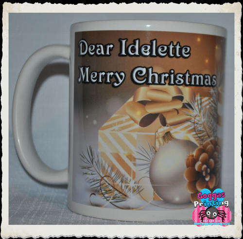 Personalized ceramic Christmas mug