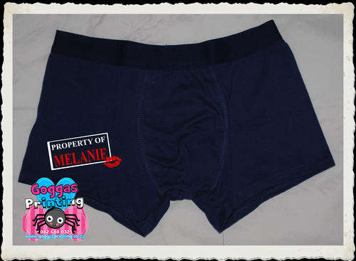 Men's personalized valentine underwear- small- navy blue