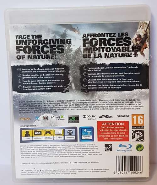 PS3 Cabela's Survival Shadows of Katmai