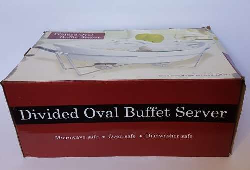 Divided Oval Buffet Server
