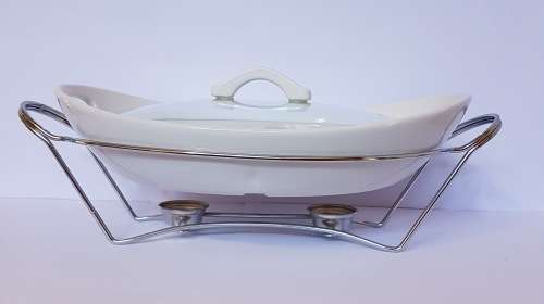 Divided Oval Buffet Server