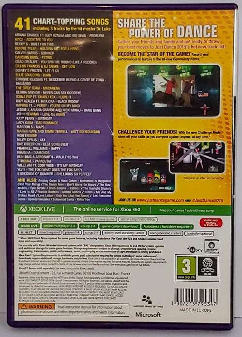 Xbox 360 - Kinect - Just Dance 2015